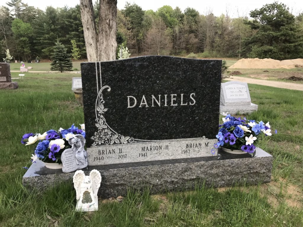 Image of a custom cemetery memorial monument headstone in the Glens Falls, NY area made by Loiselle Memorials in Hudson Falls, NY