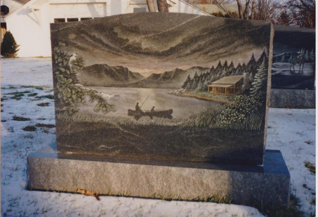 Image of a custom cemetery memorial monument headstone in the Glens Falls, NY area made by Loiselle Memorials in Hudson Falls, NY