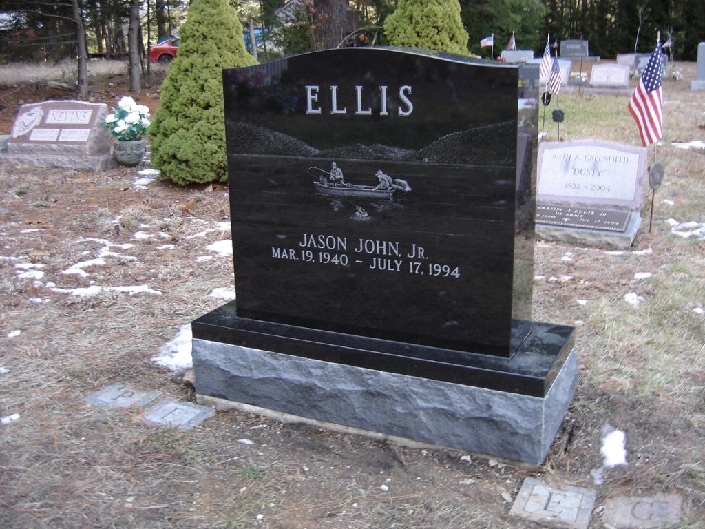 Image of a custom cemetery memorial monument headstone in the Glens Falls, NY area made by Loiselle Memorials in Hudson Falls, NY