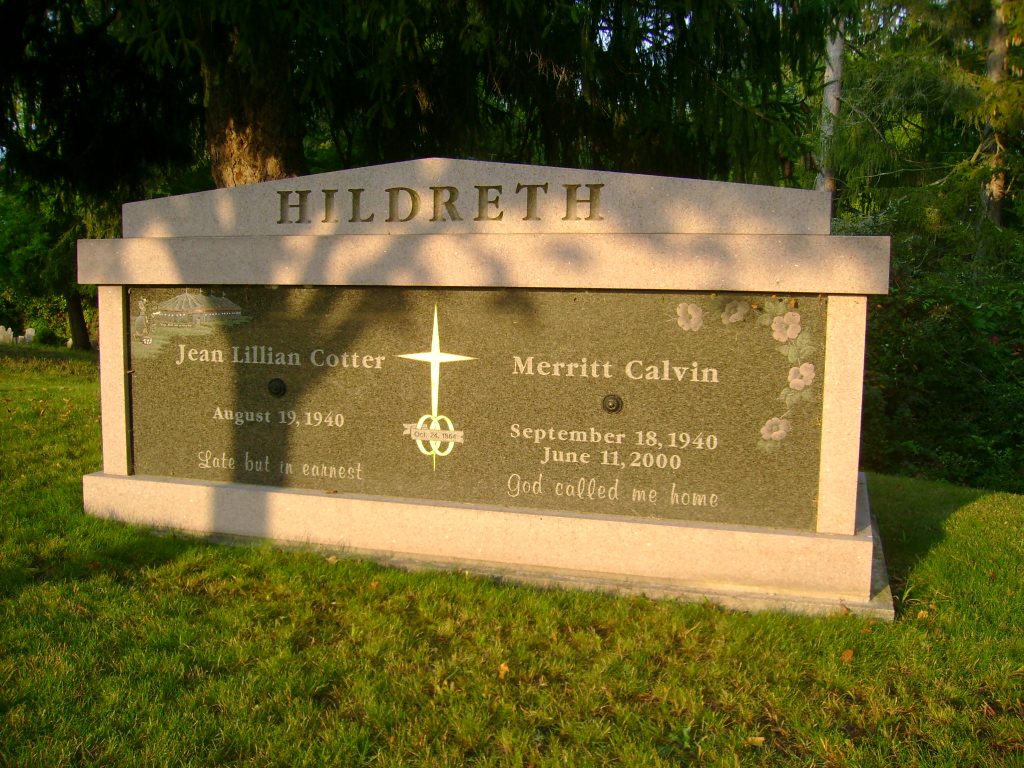 Image of a custom cemetery memorial monument headstone in the Glens Falls, NY area made by Loiselle Memorials in Hudson Falls, NY
