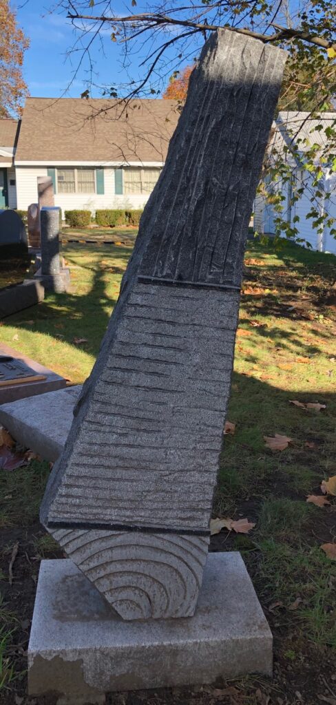 Image of a custom cemetery memorial monument headstone in the Glens Falls, NY area made by Loiselle Memorials in Hudson Falls, NY