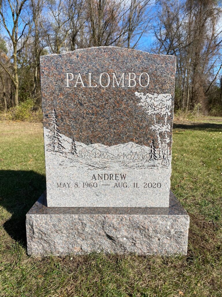 Image of a custom cemetery memorial monument headstone in the Glens Falls, NY area made by Loiselle Memorials in Hudson Falls, NY